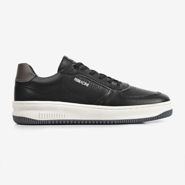 Sapatênis Masculino de Couro Preto Blur