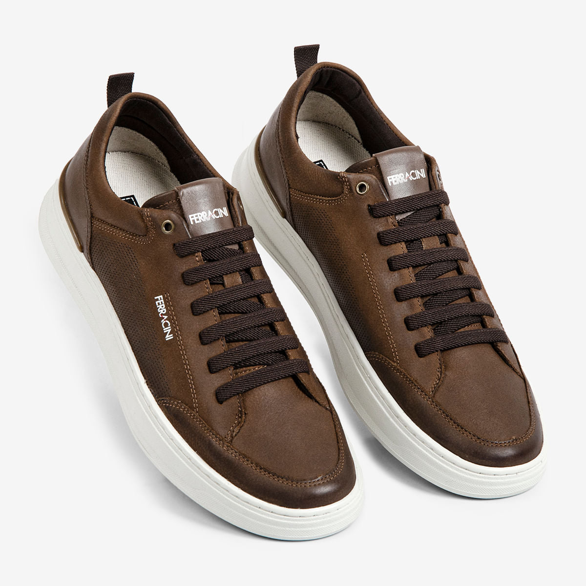 Sapatênis Masculino de Couro Chocolate Gold | Ferracini - Image 2