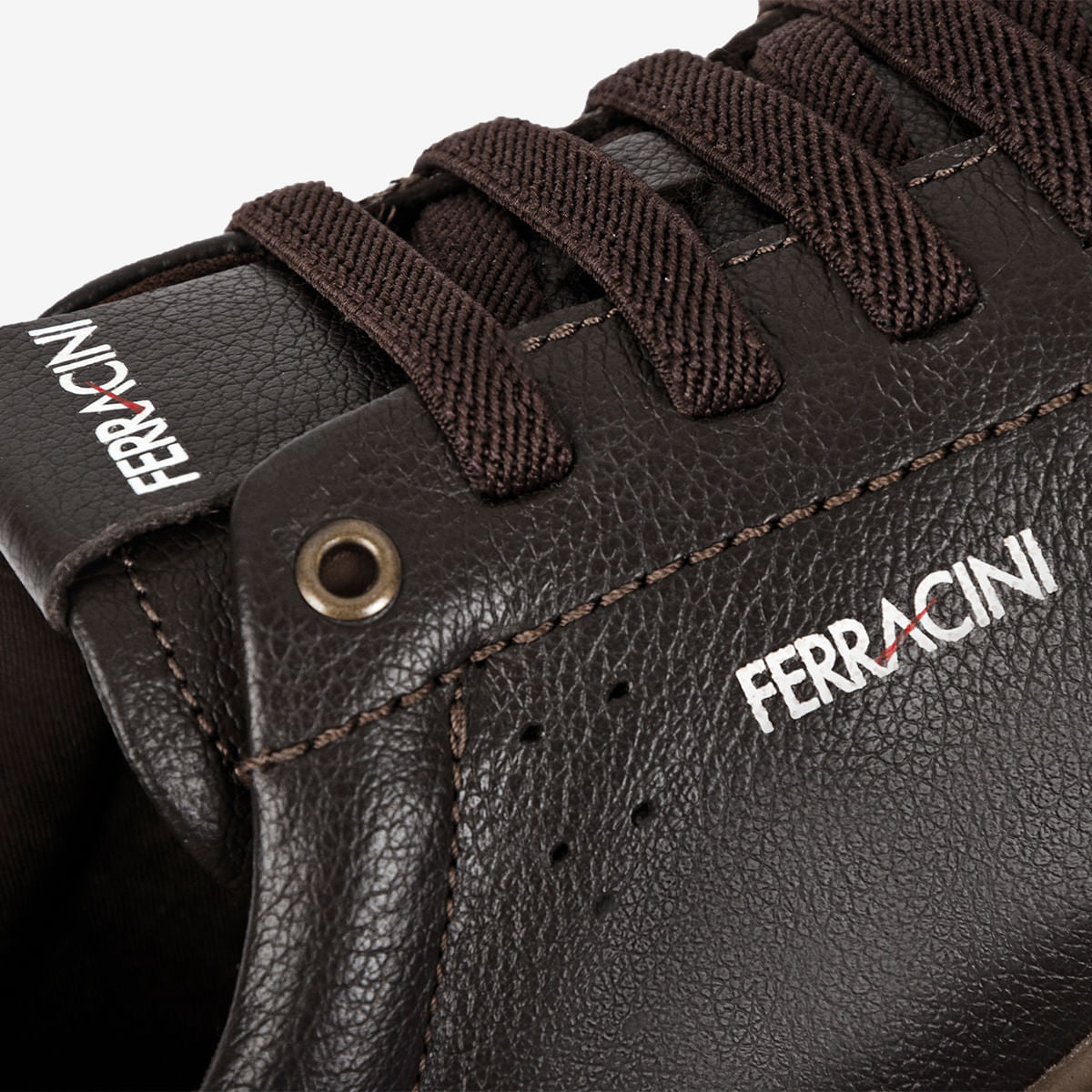 Sapatênis Masculino de Couro Marrom Carbono Gold | Ferracini - Image 4