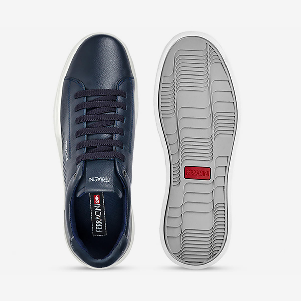 Sapatênis Masculino de Couro Azul Marinho Gold | Ferracini - Image 3