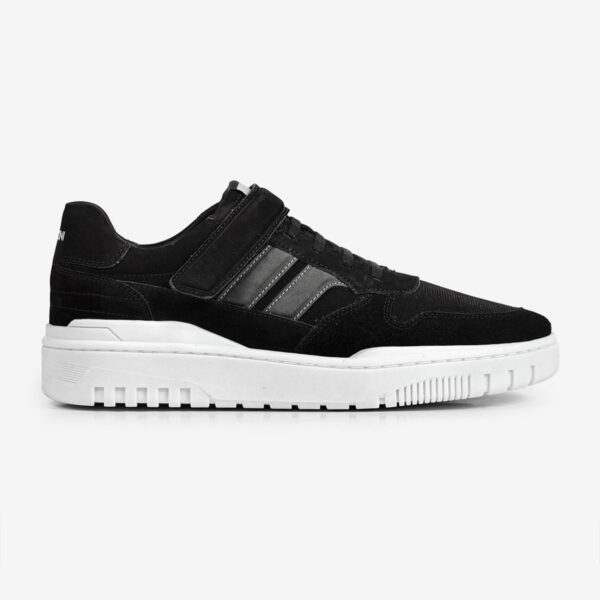 Sapatênis Masculino de Couro Preto com Velcro Max
