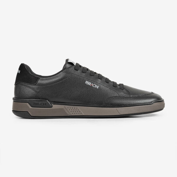 Sapatênis Masculino de Couro Preto Milan | Ferracini