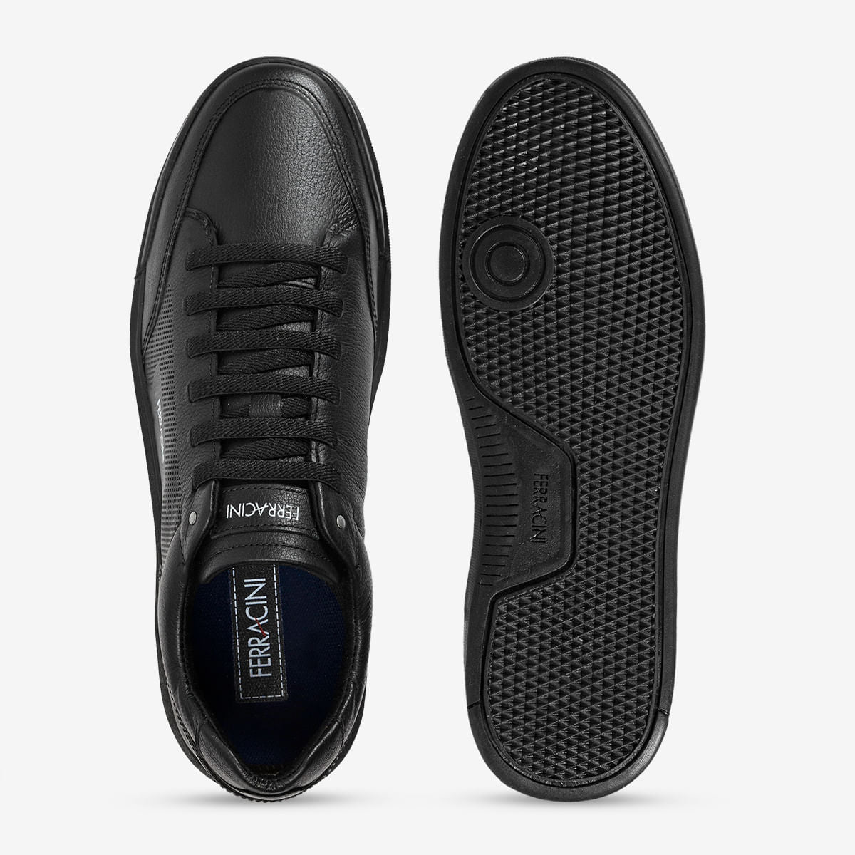Sapatênis Masculino de Couro Preto Star | Ferracini - Image 4