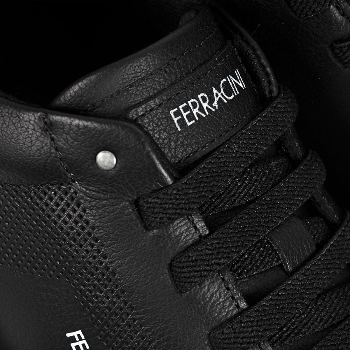 Sapatênis Masculino de Couro Preto Star | Ferracini - Image 5