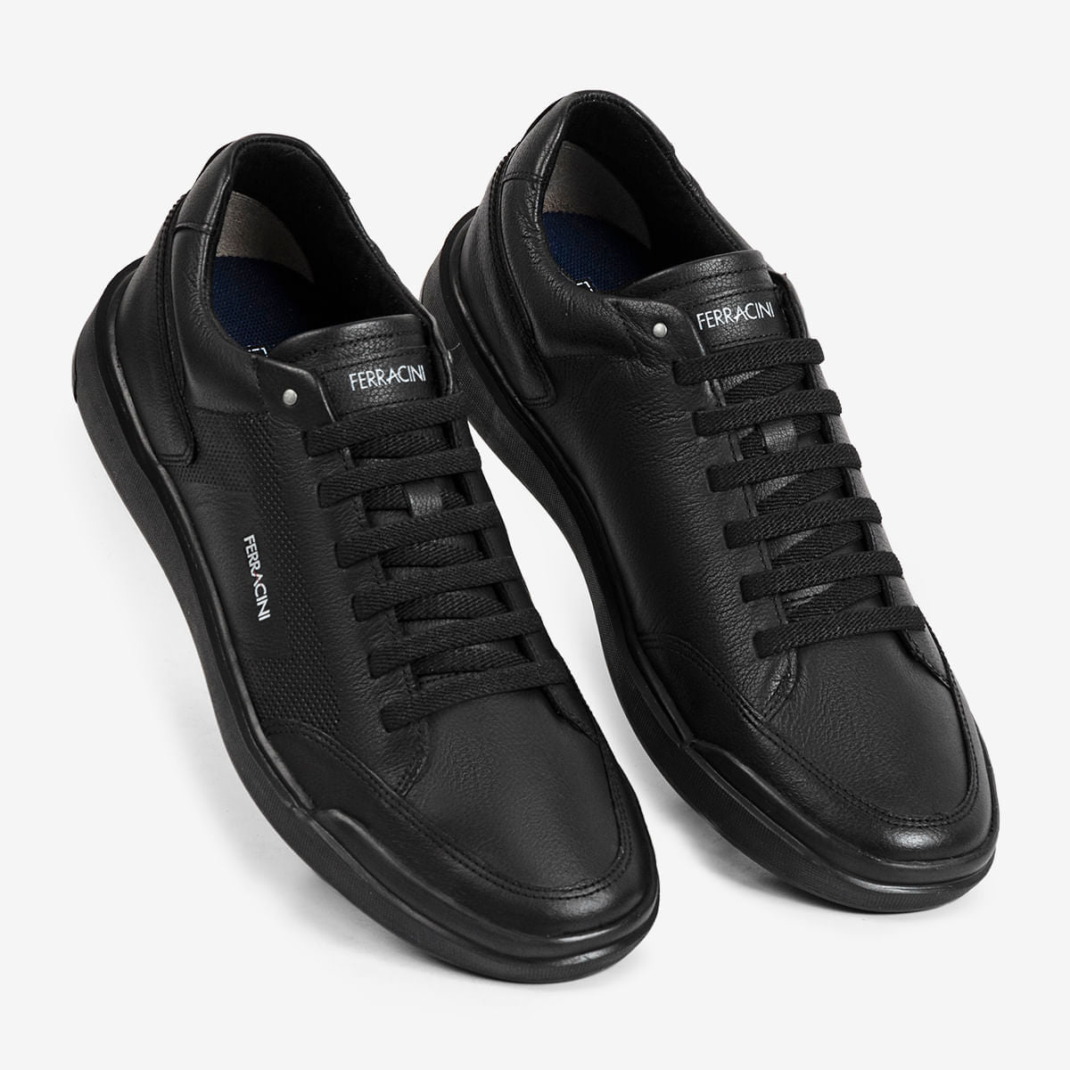 Sapatênis Masculino de Couro Preto Star | Ferracini - Image 3