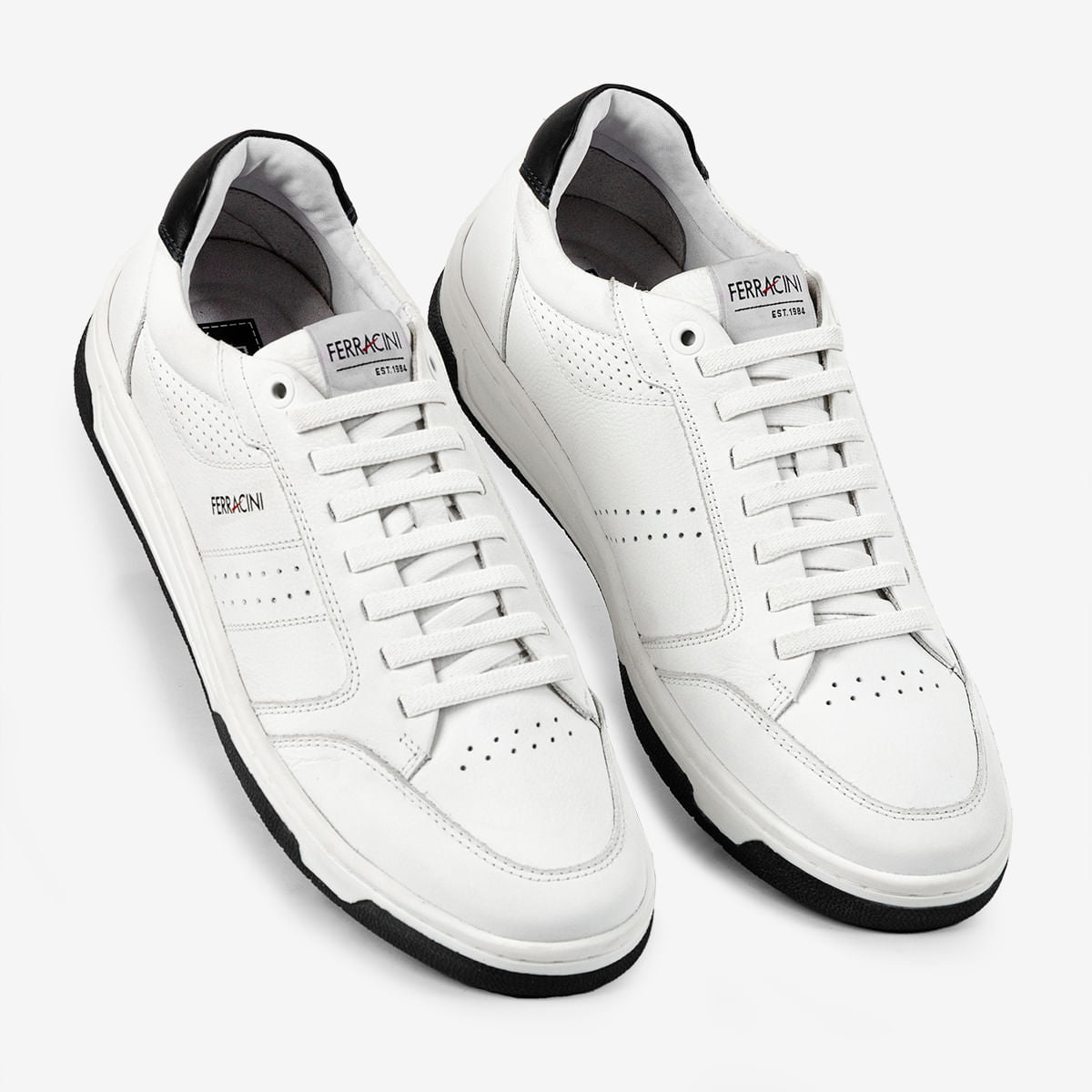 Sapatênis Masculino de Couro Branco Vox - Image 2