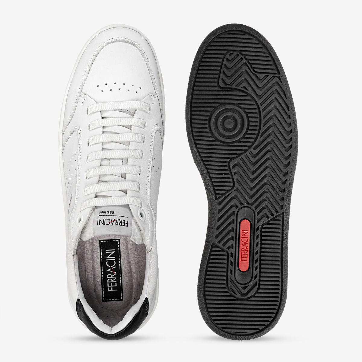 Sapatênis Masculino de Couro Branco Vox - Image 3