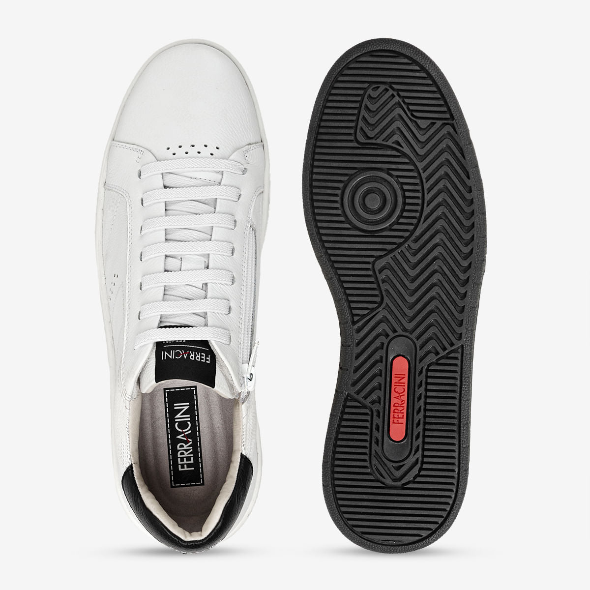 Sapatênis Masculino de Couro Branco Vox | Ferracini - Image 3