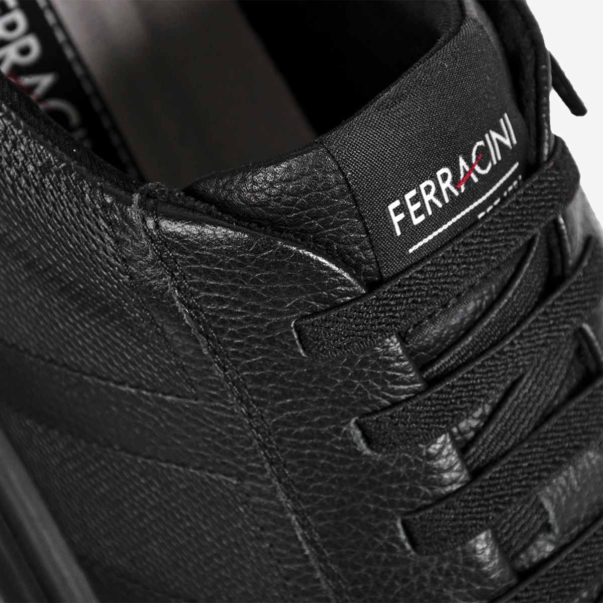 Sapatênis Masculino de Couro Preto Vox | Ferracini - Image 4