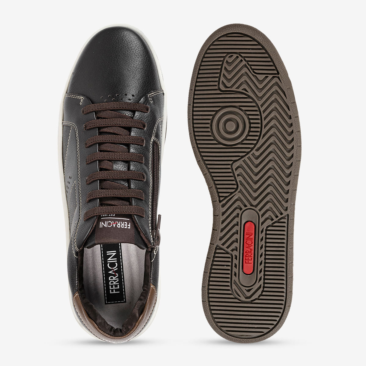 Sapatênis Masculino de Couro Chocolate Vox | Ferracini - Image 3