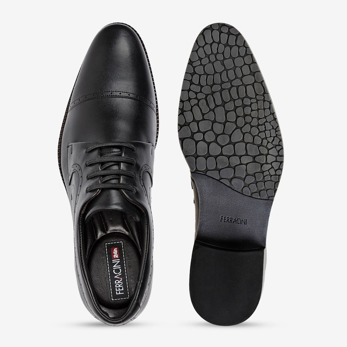 Sapato Masculino de Couro Preto Bentley | Ferracini - Image 3
