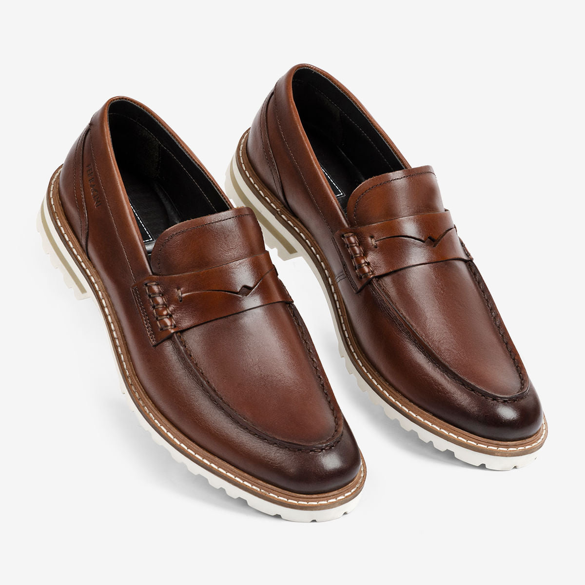 Sapato Masculino de Couro Conhaque Cincy | Ferracini - Image 2