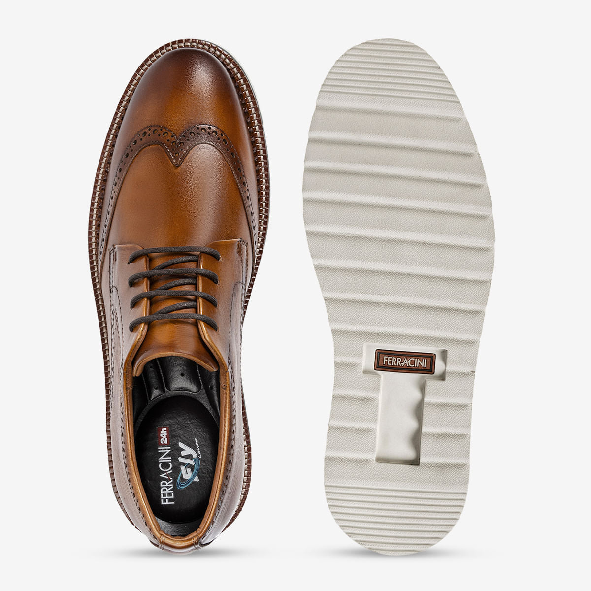 Sapato Masculino de Couro Whisky Filadélfia | Ferracini - Image 3
