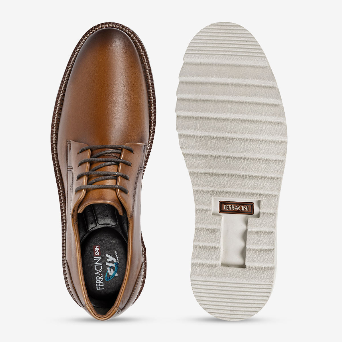 Sapato Masculino de Couro Whisky Filadélfia | Ferracini - Image 3