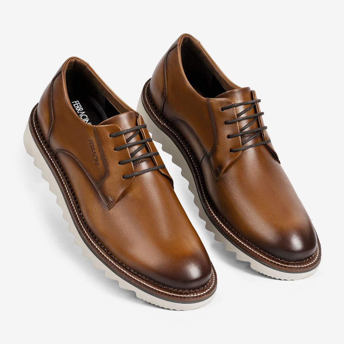 Sapato Masculino de Couro Whisky Filadélfia | Ferracini - Image 2