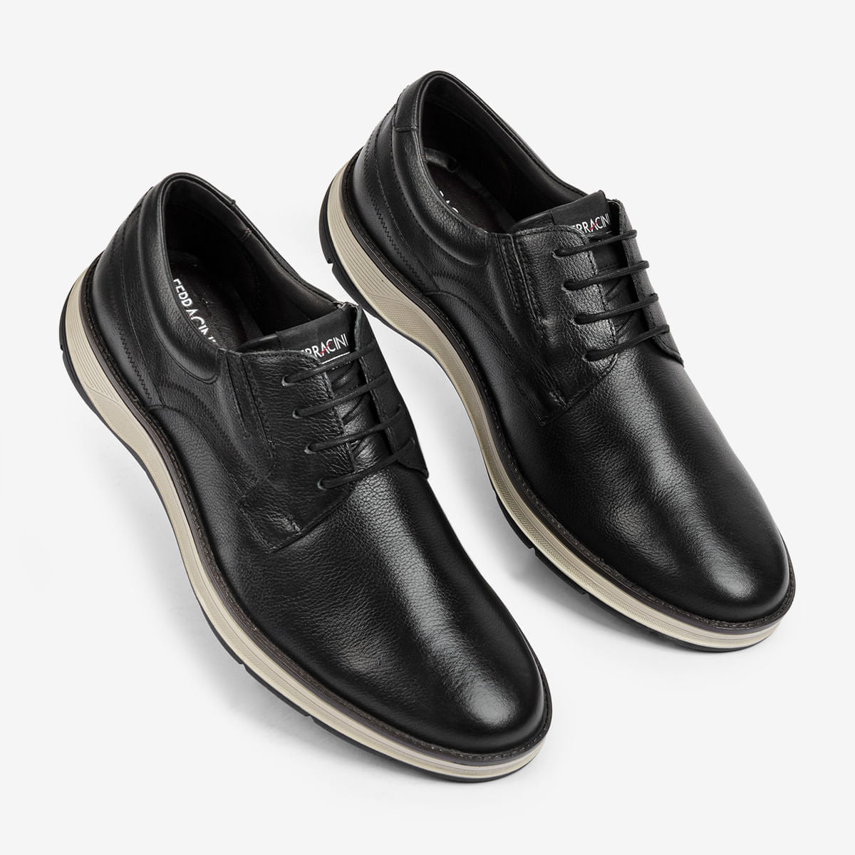 Sapato Masculino de Couro Preto Fluence | Ferracini - Image 2