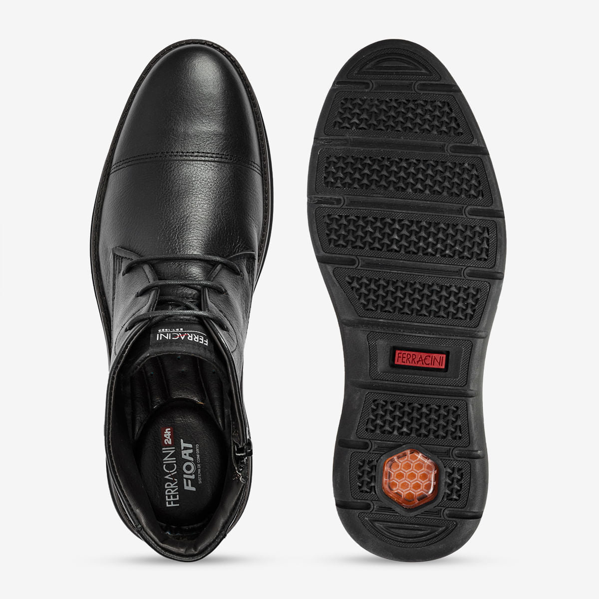 Bota Casual Masculina de Couro Preta Fluence | Ferracini - Image 3
