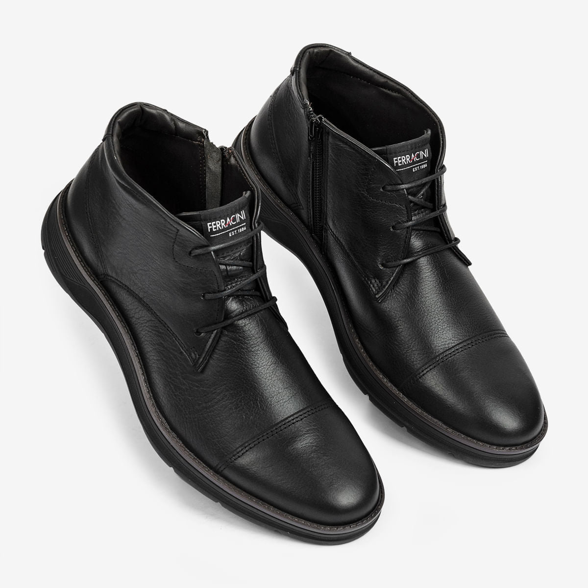 Bota Casual Masculina de Couro Preta Fluence | Ferracini - Image 2