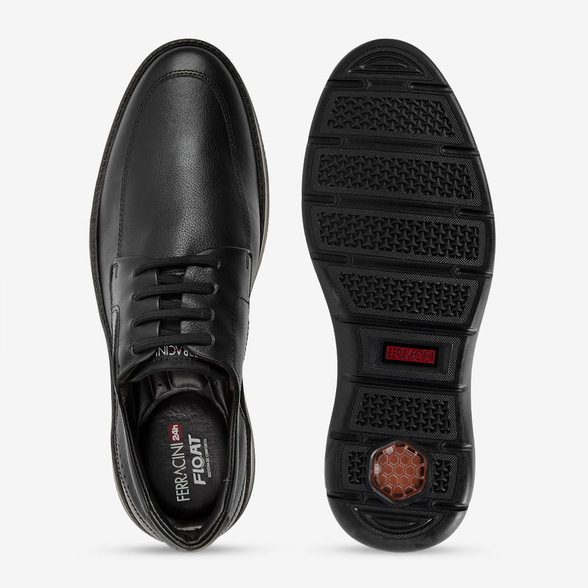 Sapato Masculino de Couro Preto Fluence | Ferracini - Image 3