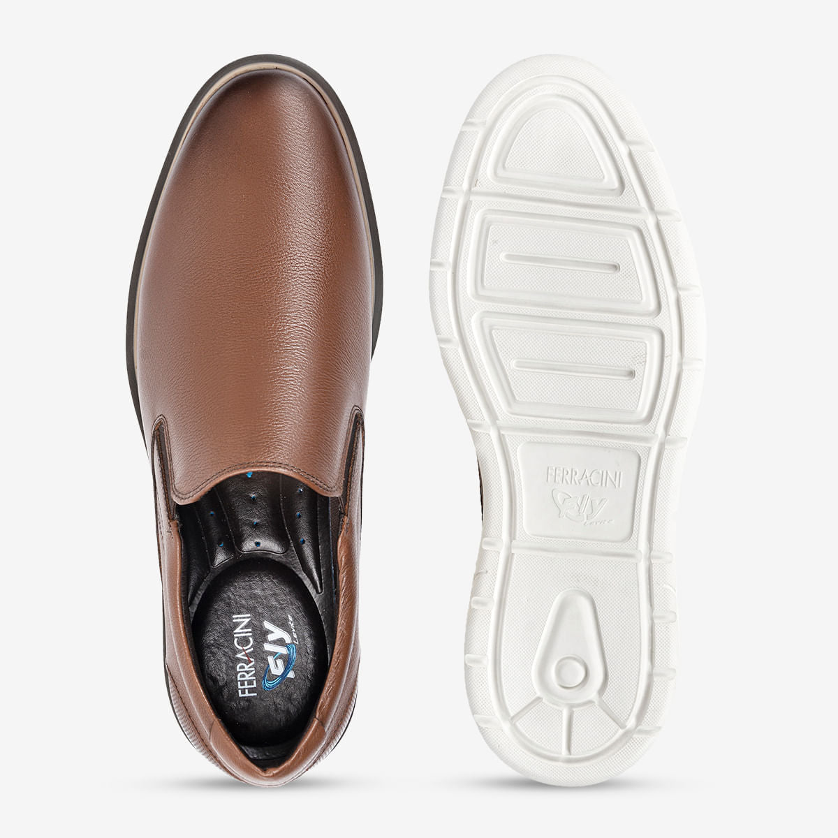 Sapato Masculino de Couro Havana Full | Ferracini - Image 3