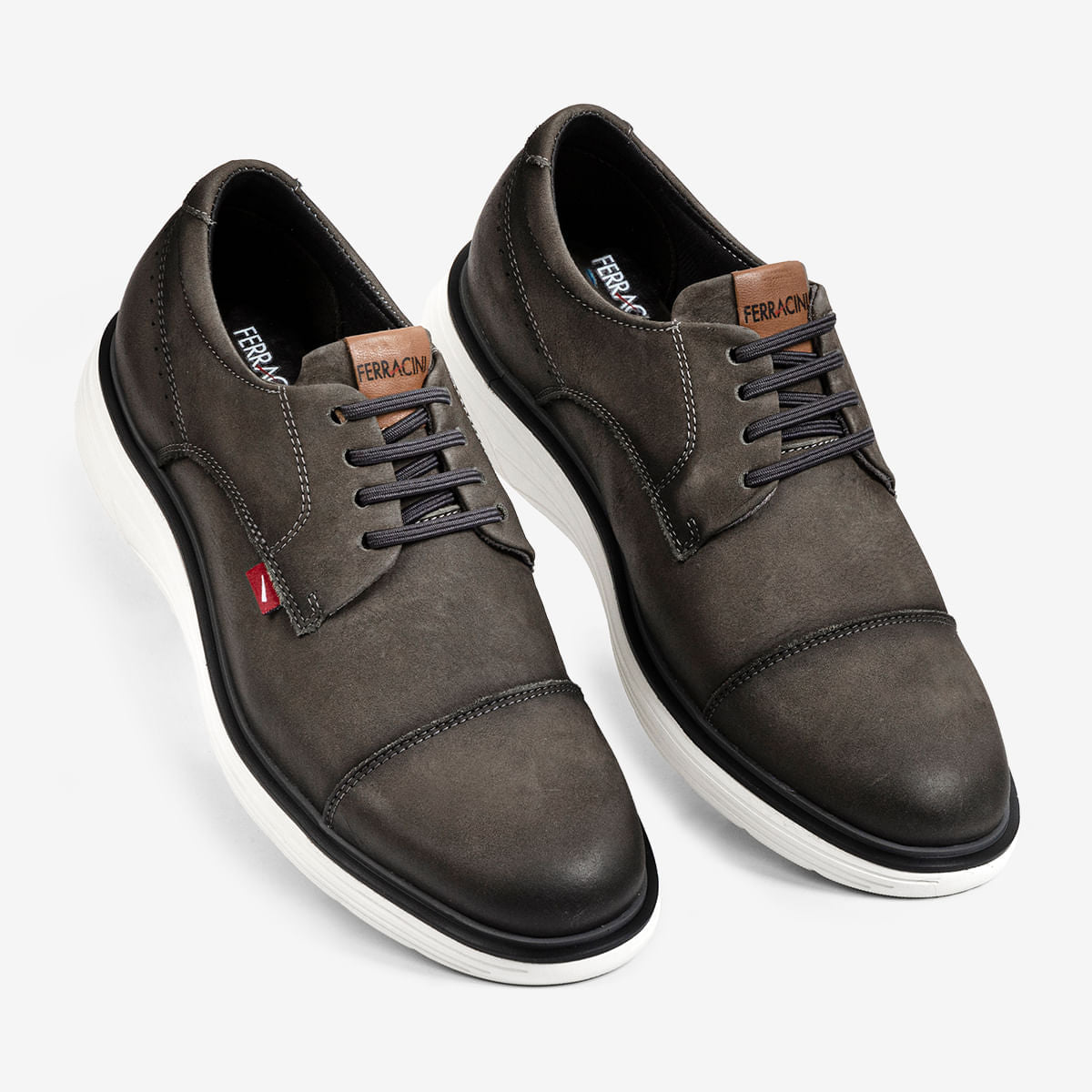 Sapato Masculino de Couro Grey Full Rustic | Ferracini - Image 3
