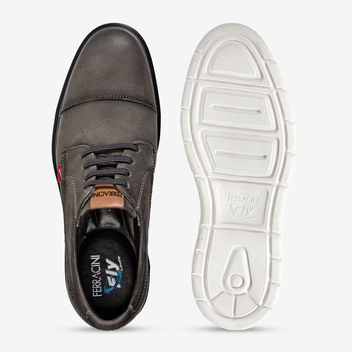 Sapato Masculino de Couro Grey Full Rustic | Ferracini - Image 4