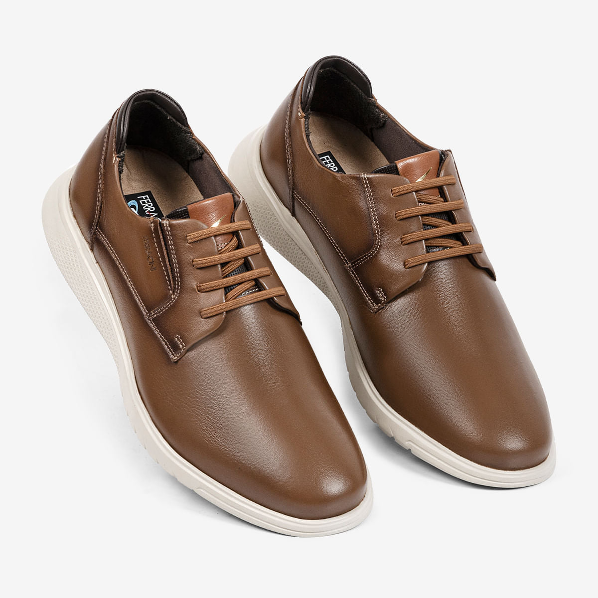 Sapato Masculino de Couro Conhaque Glover | Ferracini - Image 3