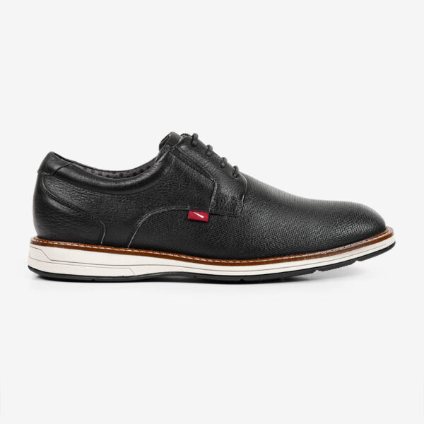 Sapato Masculino de Couro Preto Kingston| Ferracini