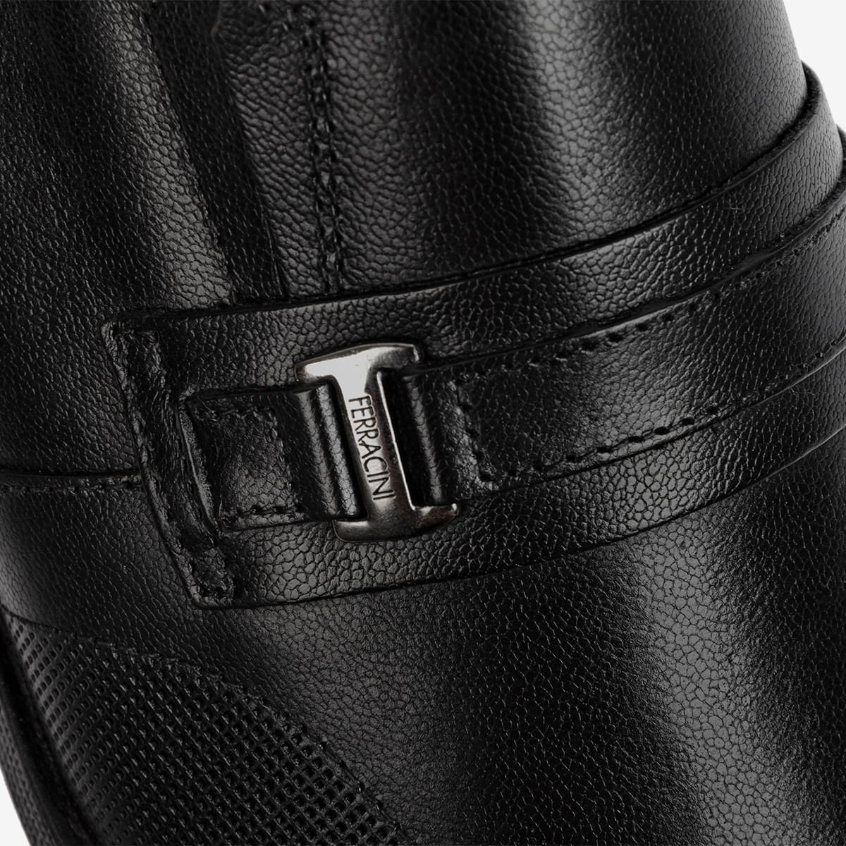 Sapato Masculino de Couro Preto Liverpool | Ferracini - Image 4