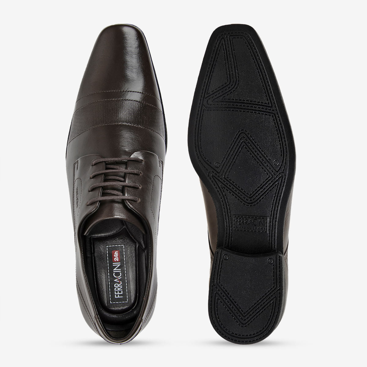 Sapato Masculino de Couro Café Claro Liverpool | Ferracini - Image 3