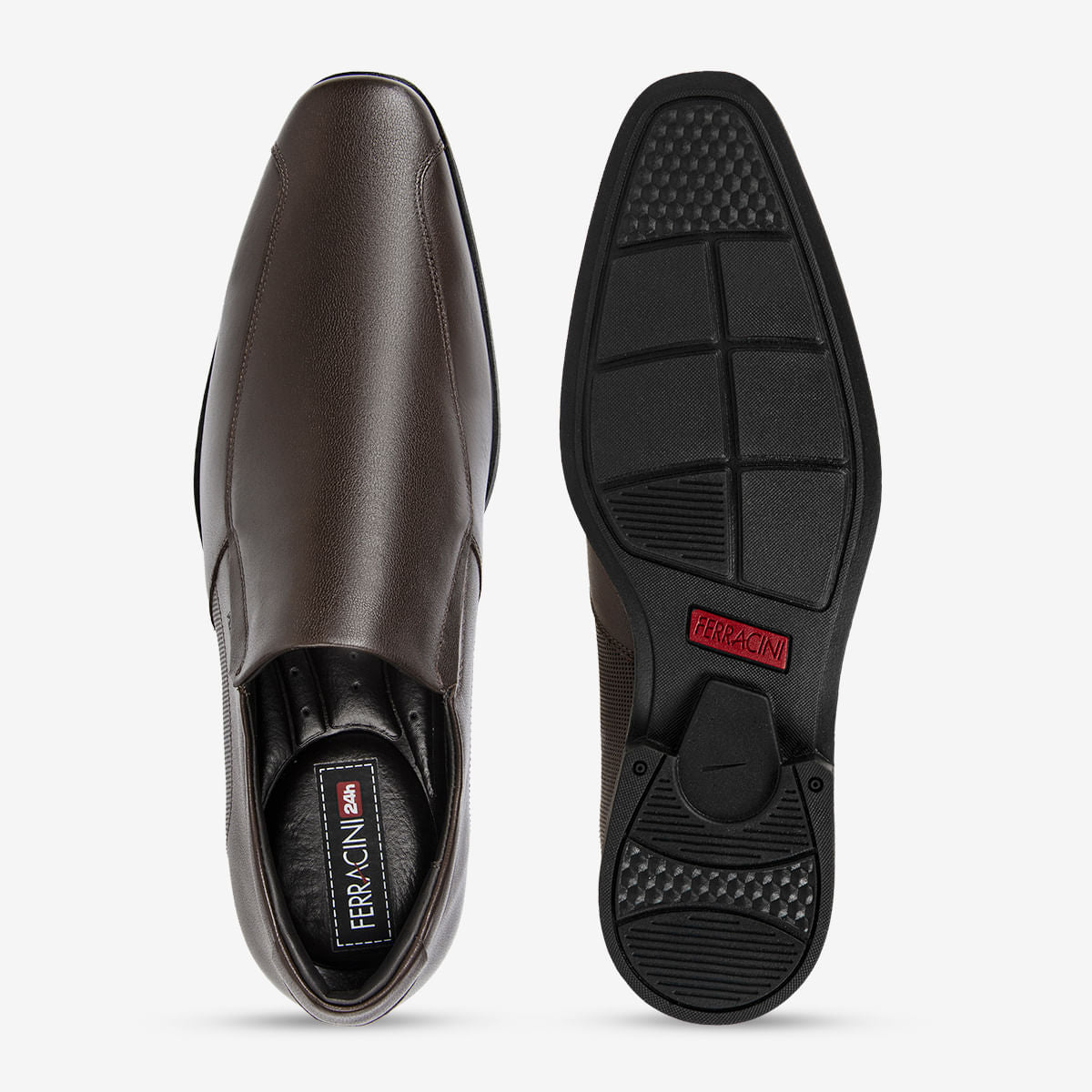 Sapato Masculino de Couro Mogno London | Ferracini - Image 3