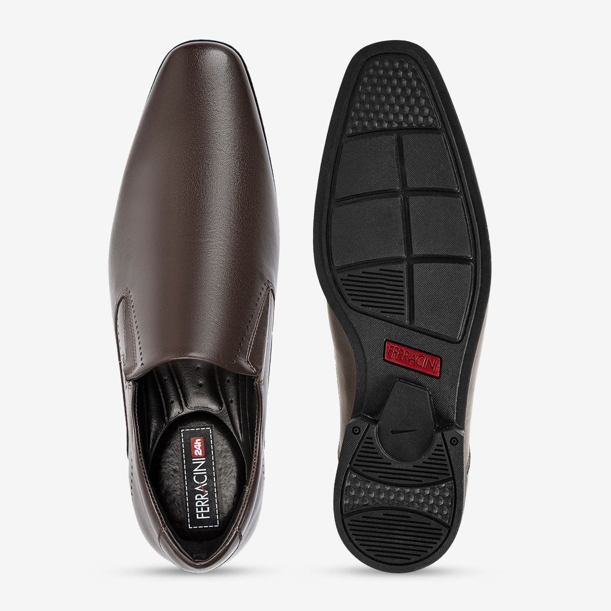 Sapato Masculino de Couro Mogno London | Ferracini - Image 3