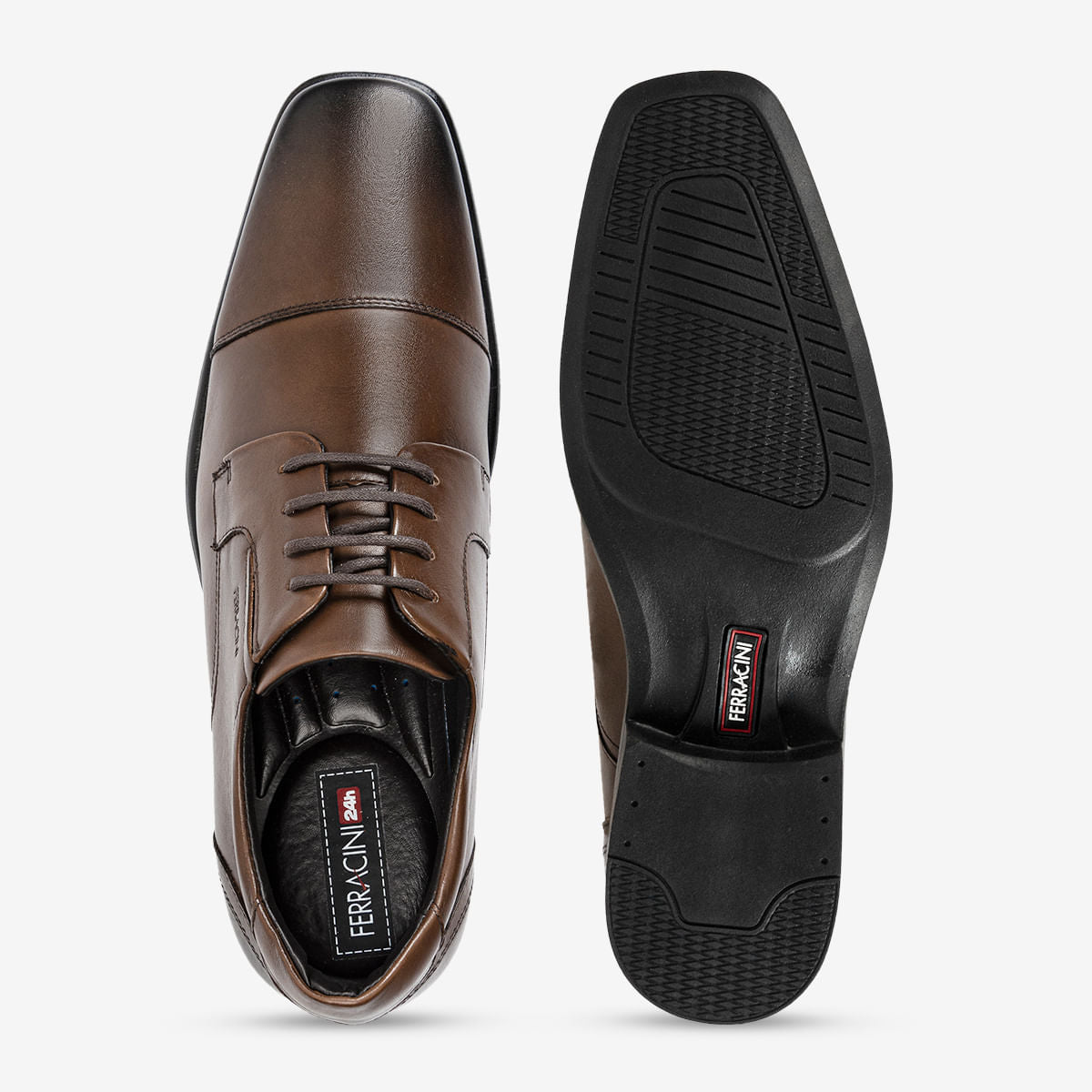 Sapato Masculino de Couro Marrom Conhaque Melnik - Image 3