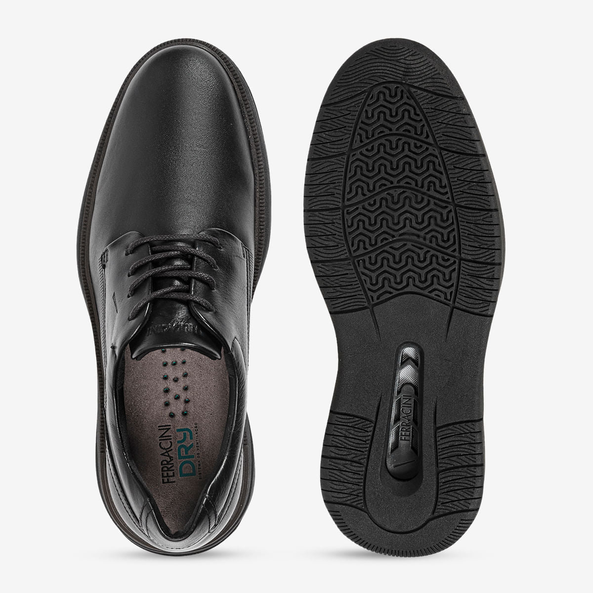 Sapato Masculino de Couro Preto Modena | Ferracini - Image 3