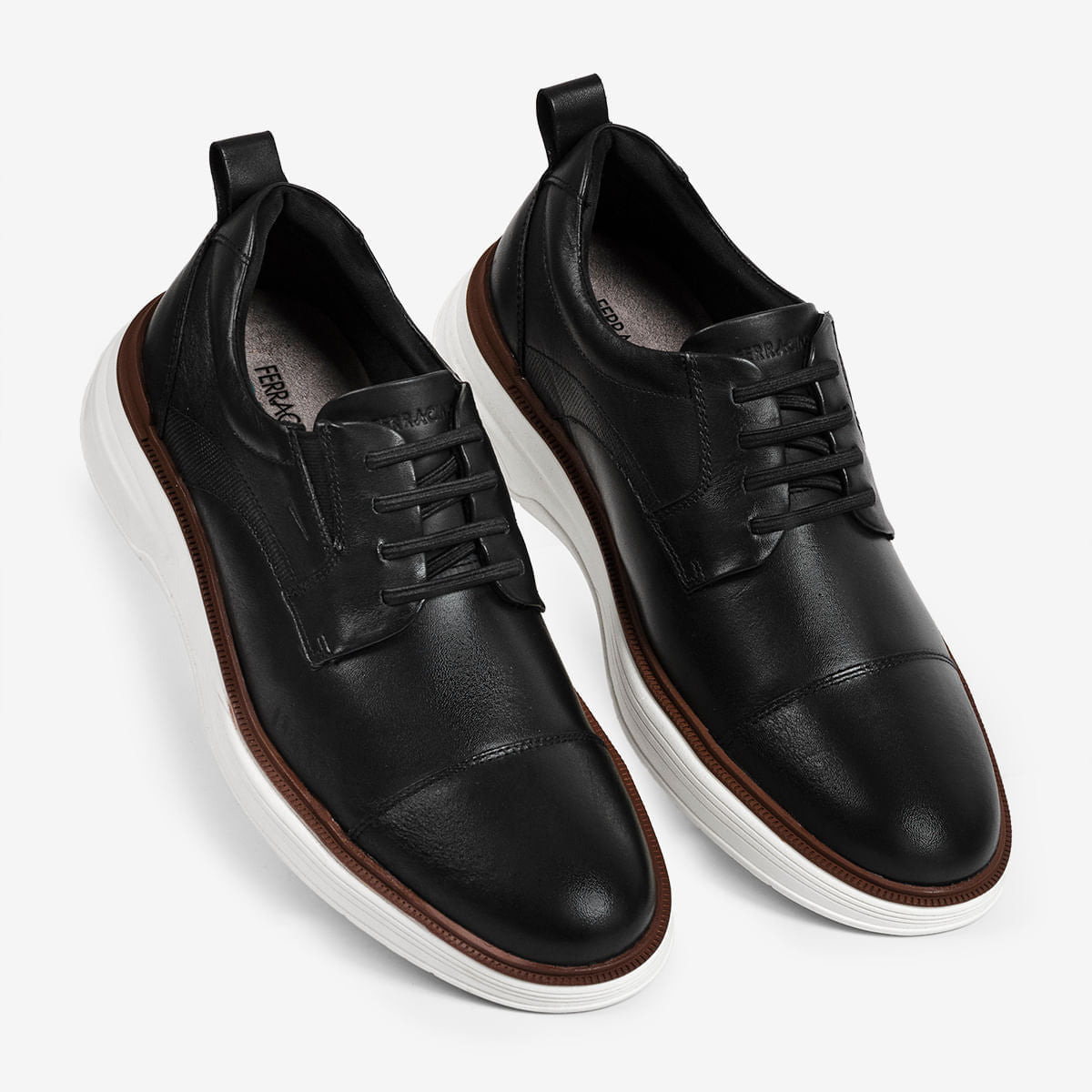 Sapato Masculino de Couro Preto Modena | Ferracini - Image 3