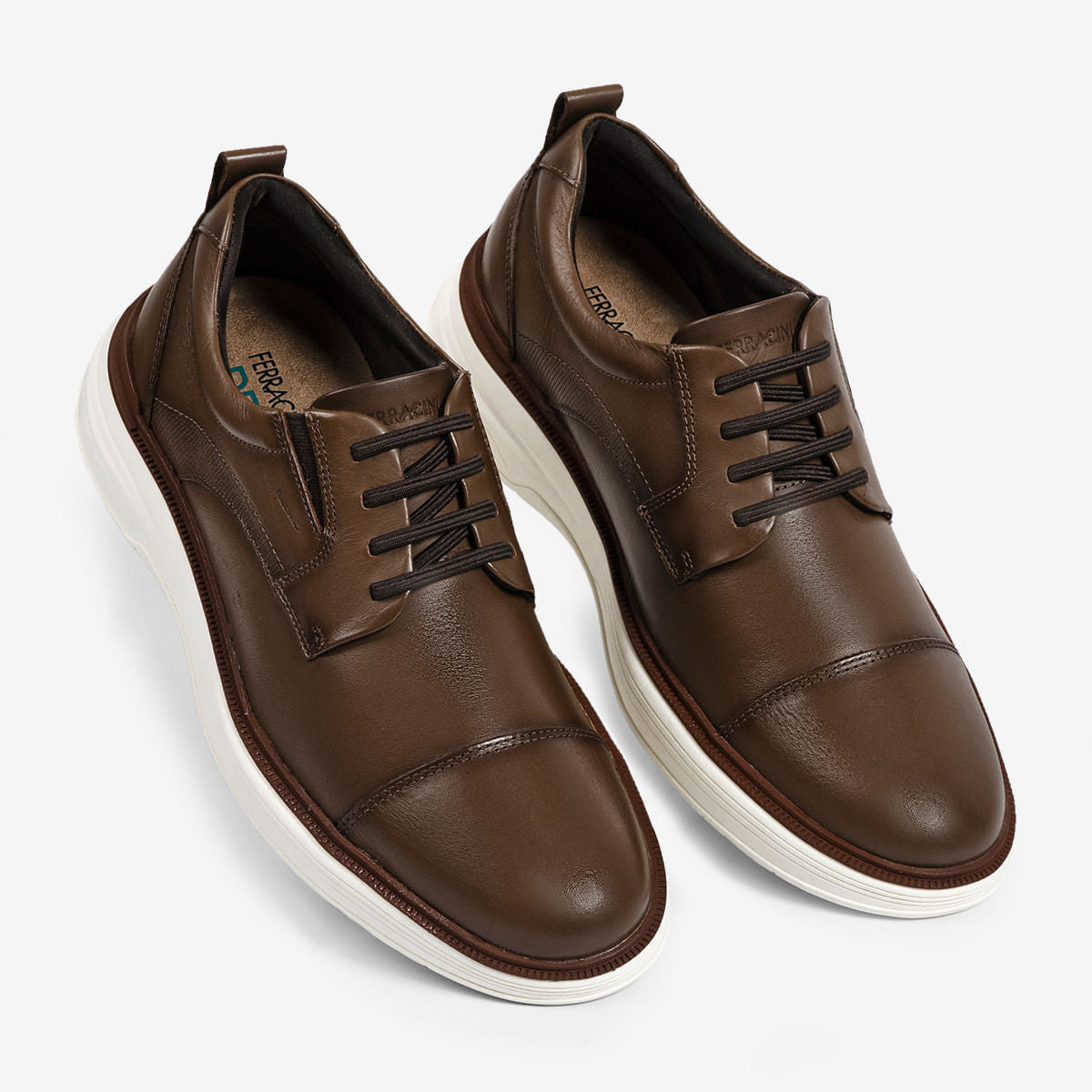 Sapato Masculino de Couro Marrom Conhaque Modena - Image 4