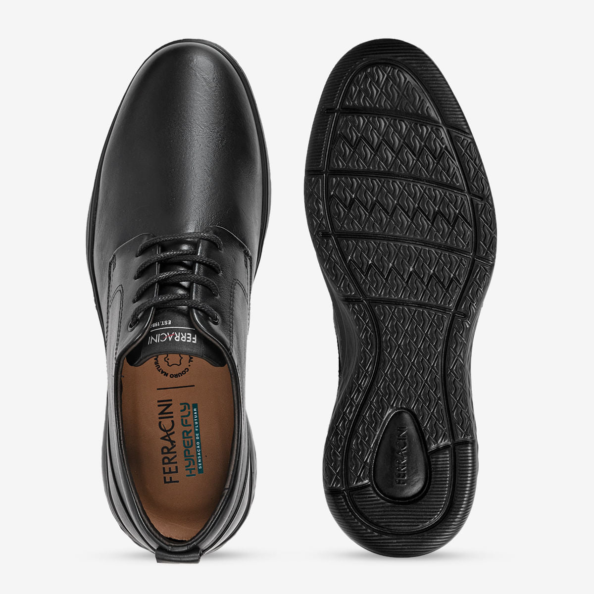 Sapato Masculino de Couro Preto Porter | Ferracini - Image 4