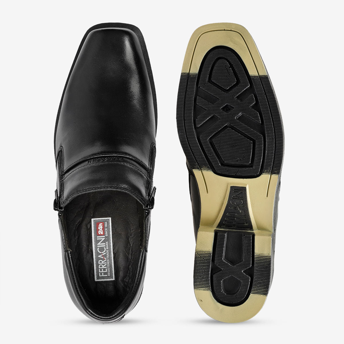 Sapato Masculino de Couro Preto com Zíper Urban Way | Ferracini - Image 3
