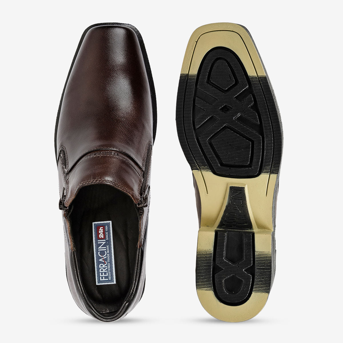 Sapato Masculino de Couro Tabaco Urban Way | Ferracini - Image 3