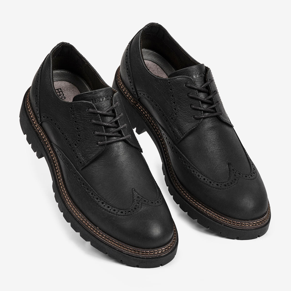 Sapato Casual de Couro Masculino Preto Forest - Image 3