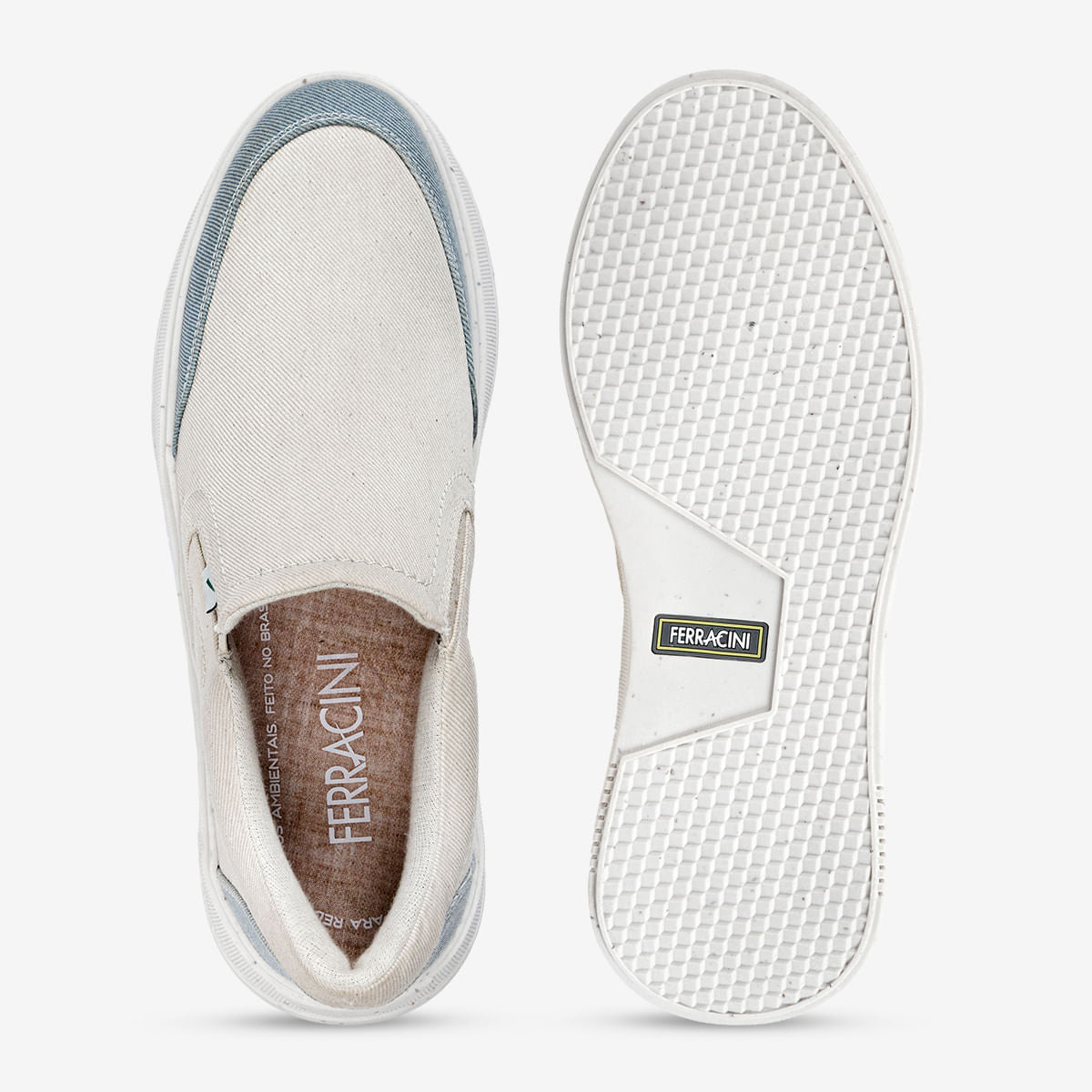 Slip On Masculino Sustentável Azul Logan Green | Ferracini - Image 3