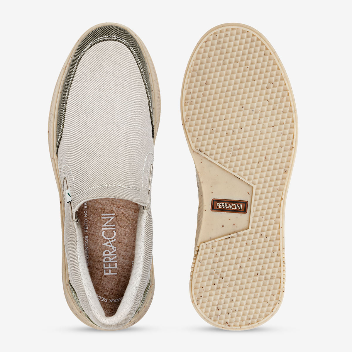 Slip On Masculino Sustentável Verde Logan Green | Ferracini - Image 3