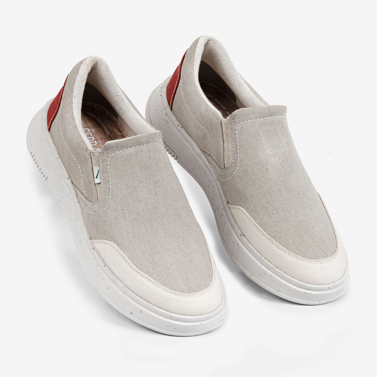 Slip On Masculino Sustentável Natural Logan Green | Ferracini - Image 2