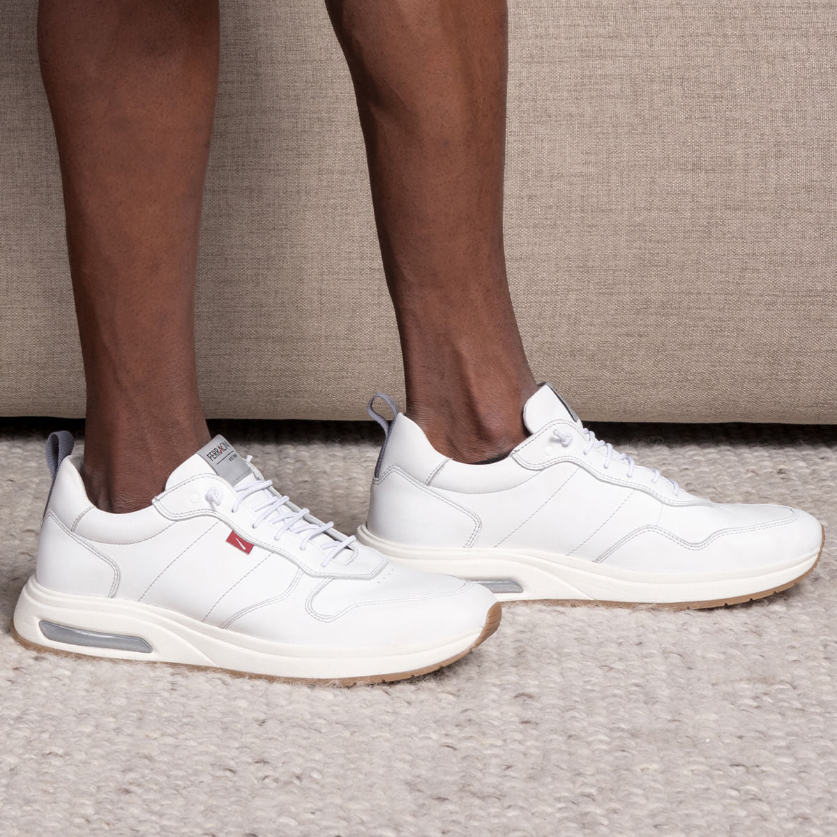 Sneaker Masculino de Couro Vyper Branco | Ferracini - Image 2