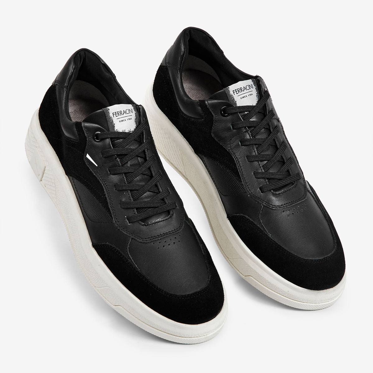 Sneaker Masculino em Couro e Camurça Preto Dream - Image 2