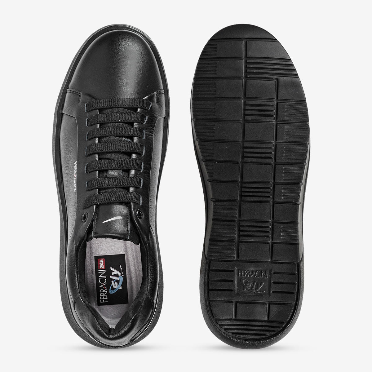 Sneaker Masculino de Couro Preto Energy | Ferracini - Image 4