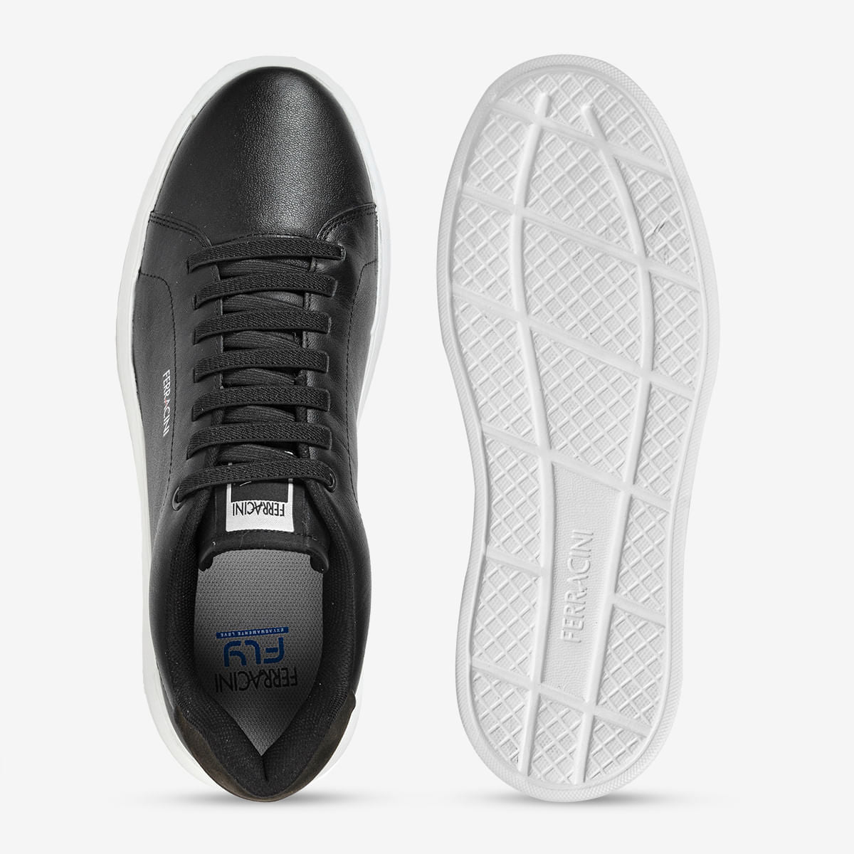 Sneaker Masculino em Couro Preto Flip | Ferracini - Image 4
