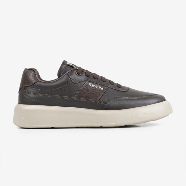 Sneaker Masculino em Couro Café Flip | Ferracini
