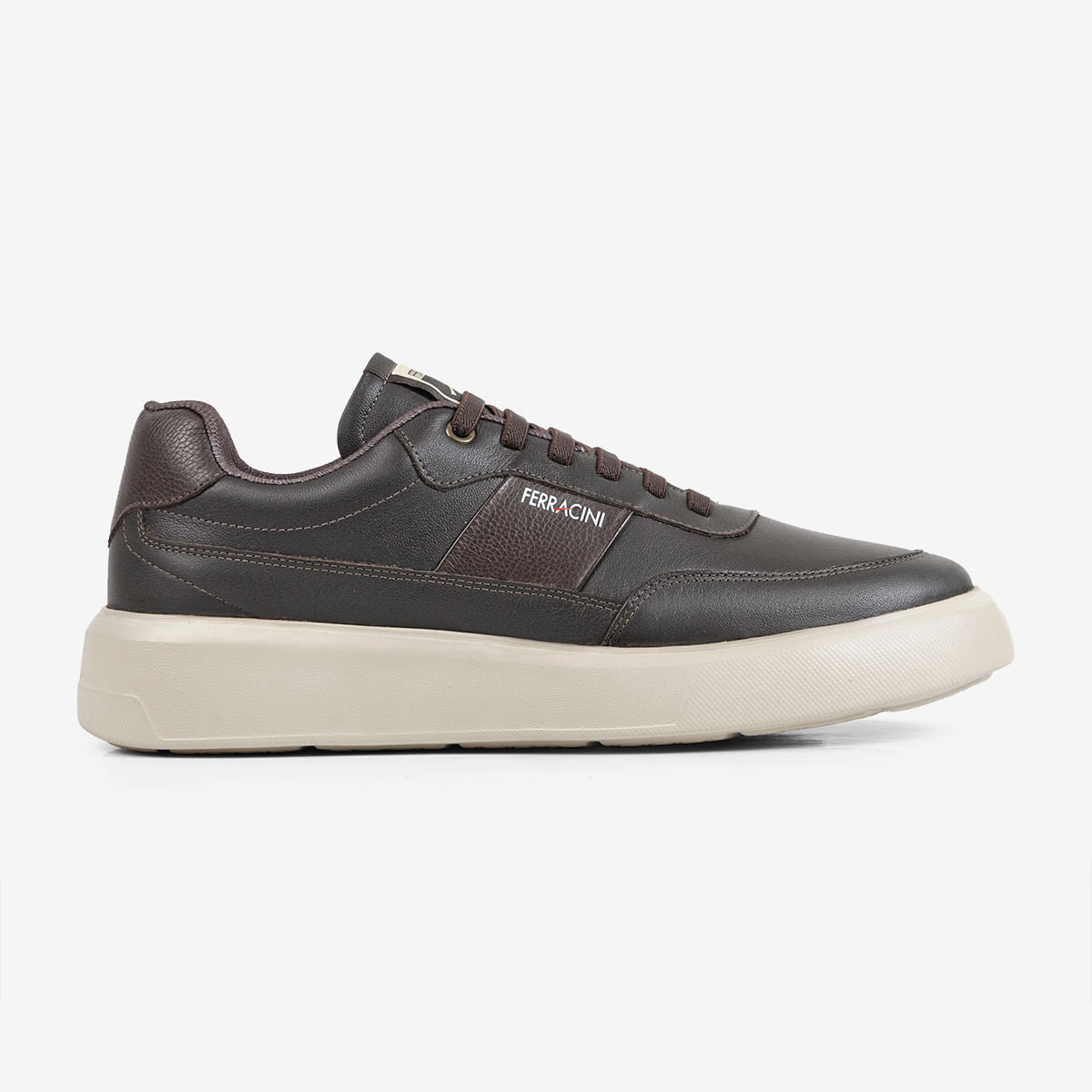 Sneaker Masculino em Couro Café Flip | Ferracini