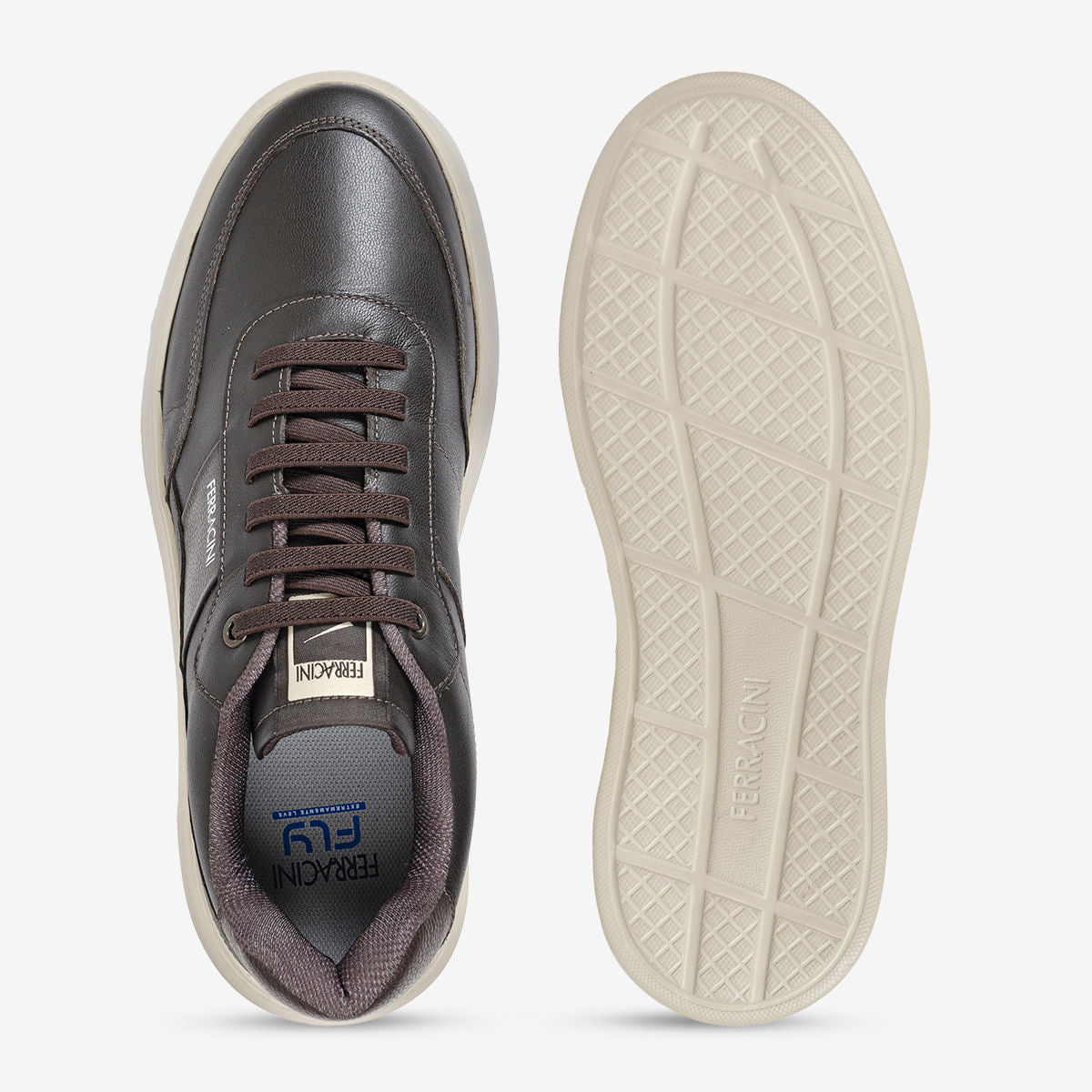 Sneaker Masculino em Couro Café Flip | Ferracini - Image 4